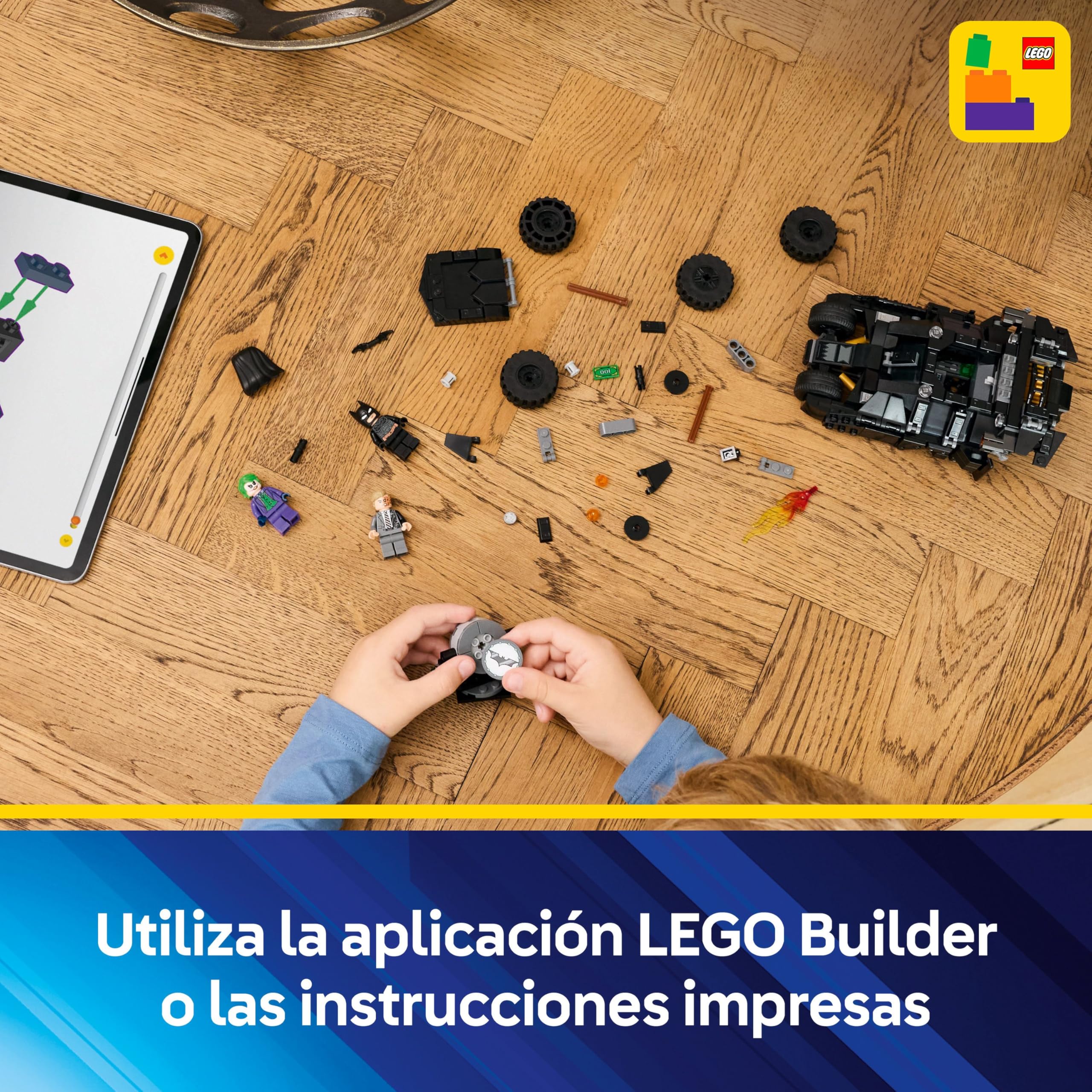 LEGO DC Batman: Tumbler de Batman vs. Two-Face y The Joker Juguete del Caballero Oscuro, Batmóvil y Minifiguras de Superhéroes y Villanos, Regalo para Niños y Niñas de 8 Años o Más 76303