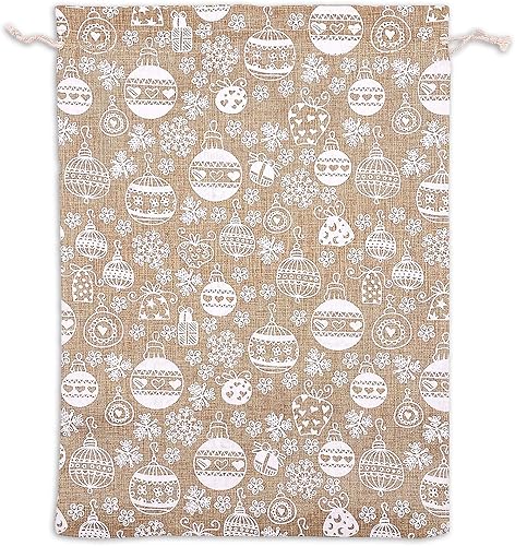 Miniatura 13 de TheDisplayGuys - Paquete de 12 bolsas de regalo de lona de yute reutilizables de 6 x 8 pulgadas con cordones (estrellas blancas, medianas)