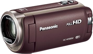 Panasonic HD Camcorder W580M, 32GB, Sub Camera, High Magnification 90x Zoom, Brown HC-W580M-T
