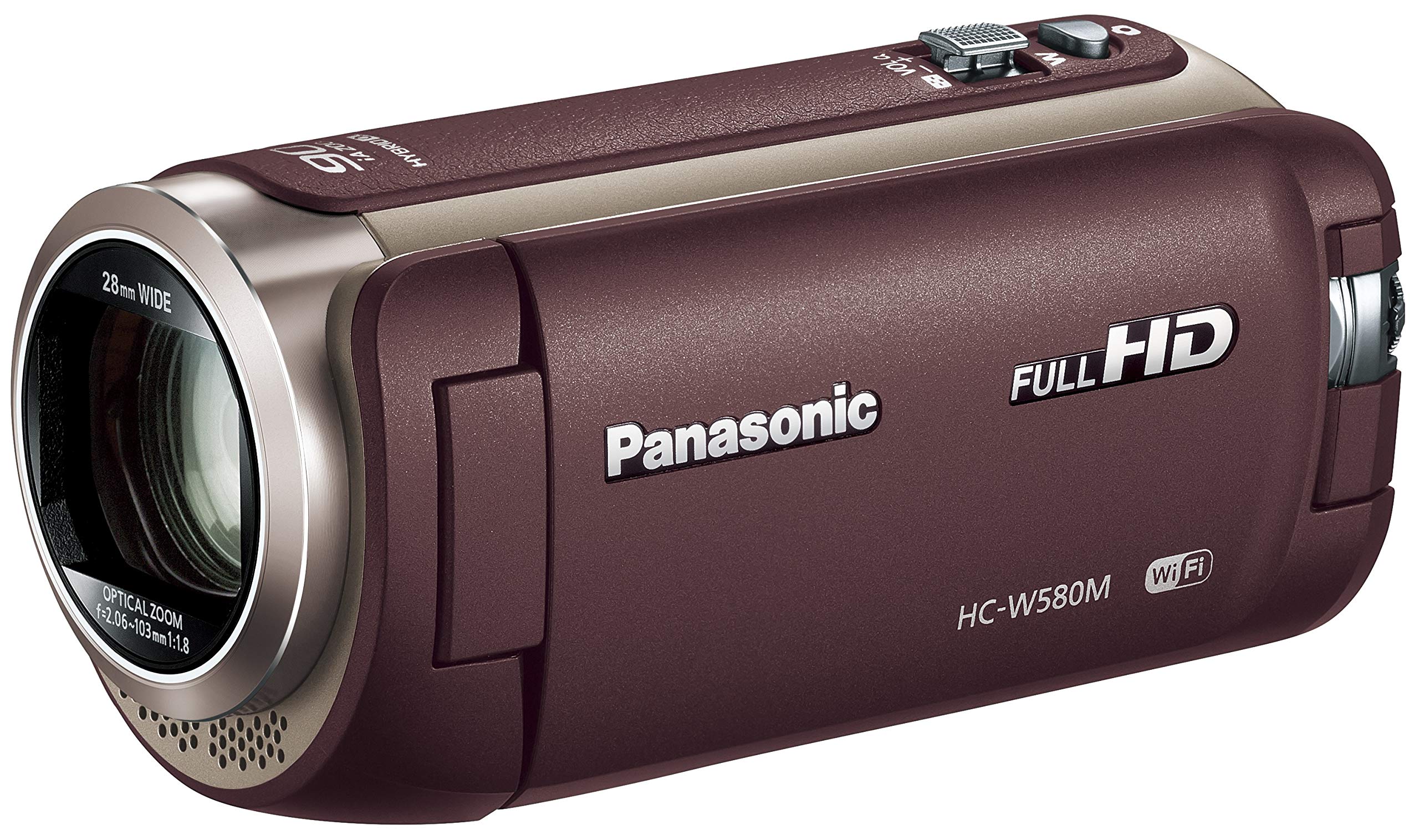 【整備済み品】 パナソニック HDビデオカメラ W580M 32GB サブカメラ搭載 高倍率90倍ズーム ブラウン HC-W580M-T