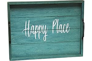 Elegant Designs HG2000-BHP Coastal Beach Decorative Wood Serving Tray Set