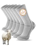 SockWaddles Skarpety Trekkingowe Merino Damskie i Męskie, 3 Pary | 50% wełny merino, odprowadzanie wilgoci, amortyzowana