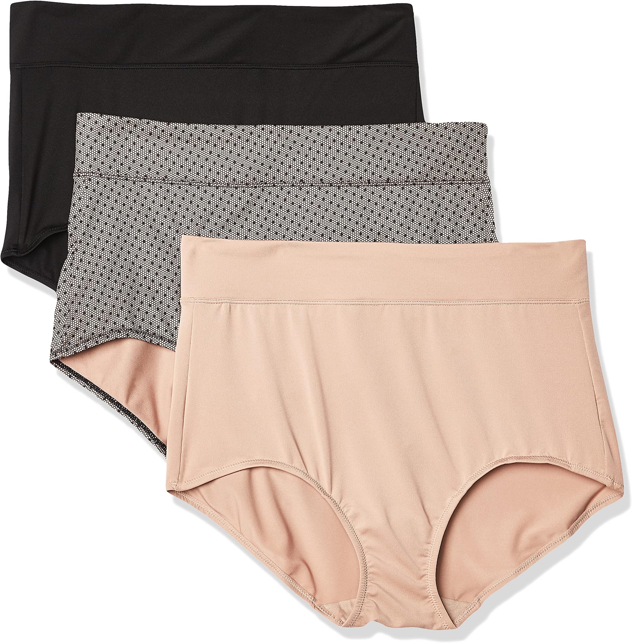 Women's Blissful Benefits No Muffin Top 3 Pack Brief Panty