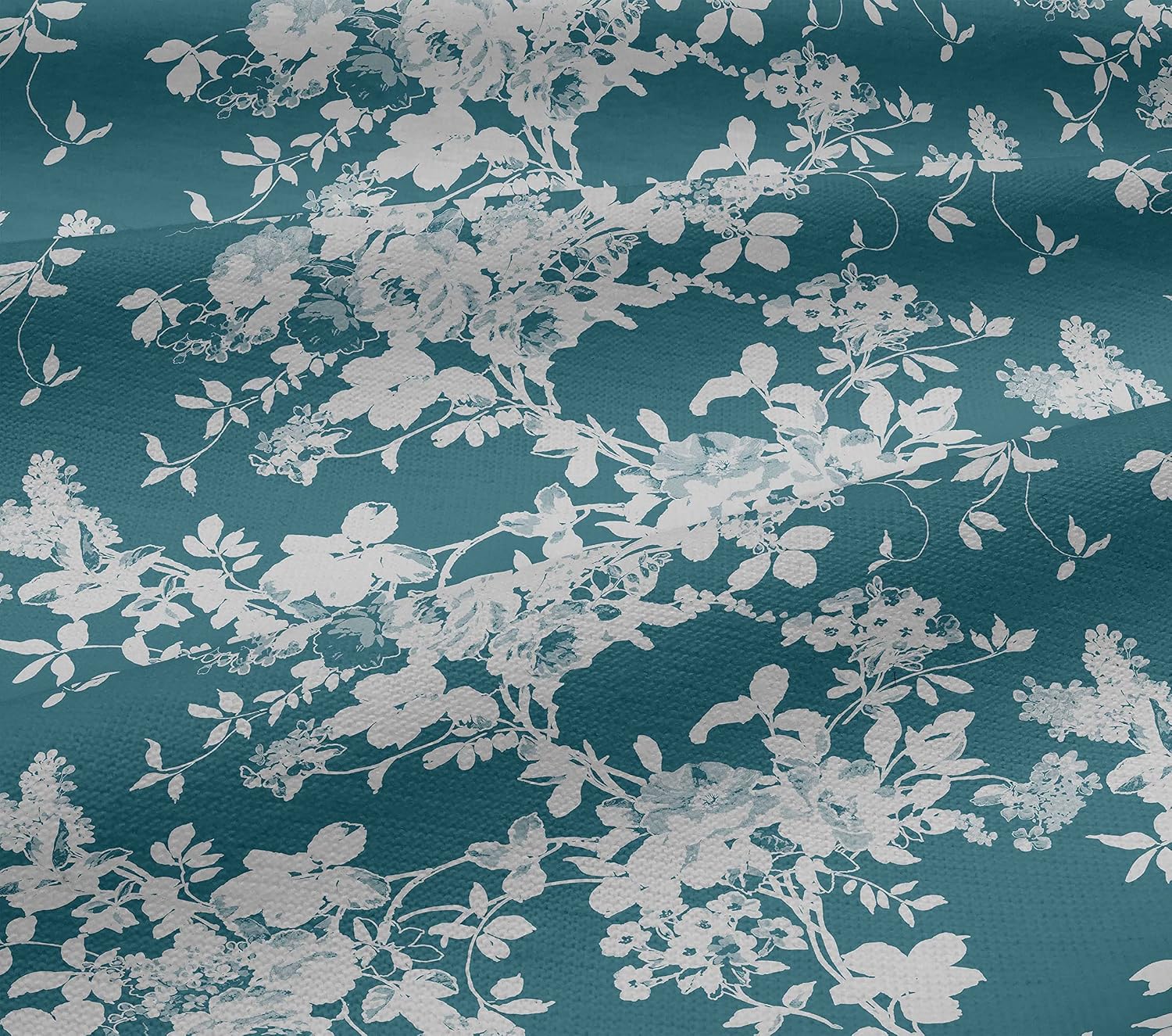 oneOone Viscose Jersey Teal Green Fabric Florals Dress Material Fabric Print Fabric By The Yard 60 Inch Wide-WMQ