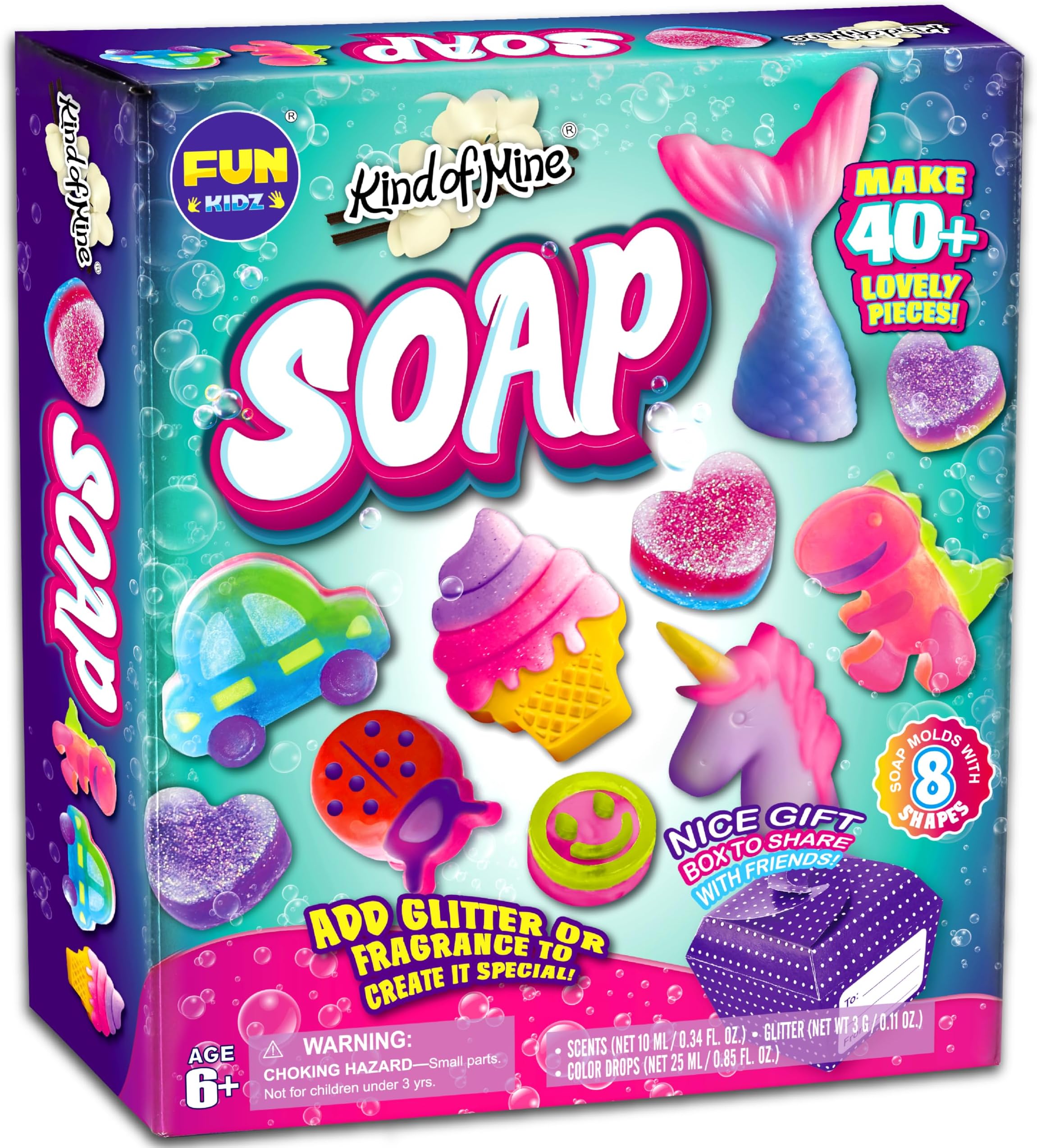 Kid Soap Kit, FunKidz Soap Making Kit for Kids for All Ages DIY Crafts Kits STEM Science Activity Gift for Girls and Boys