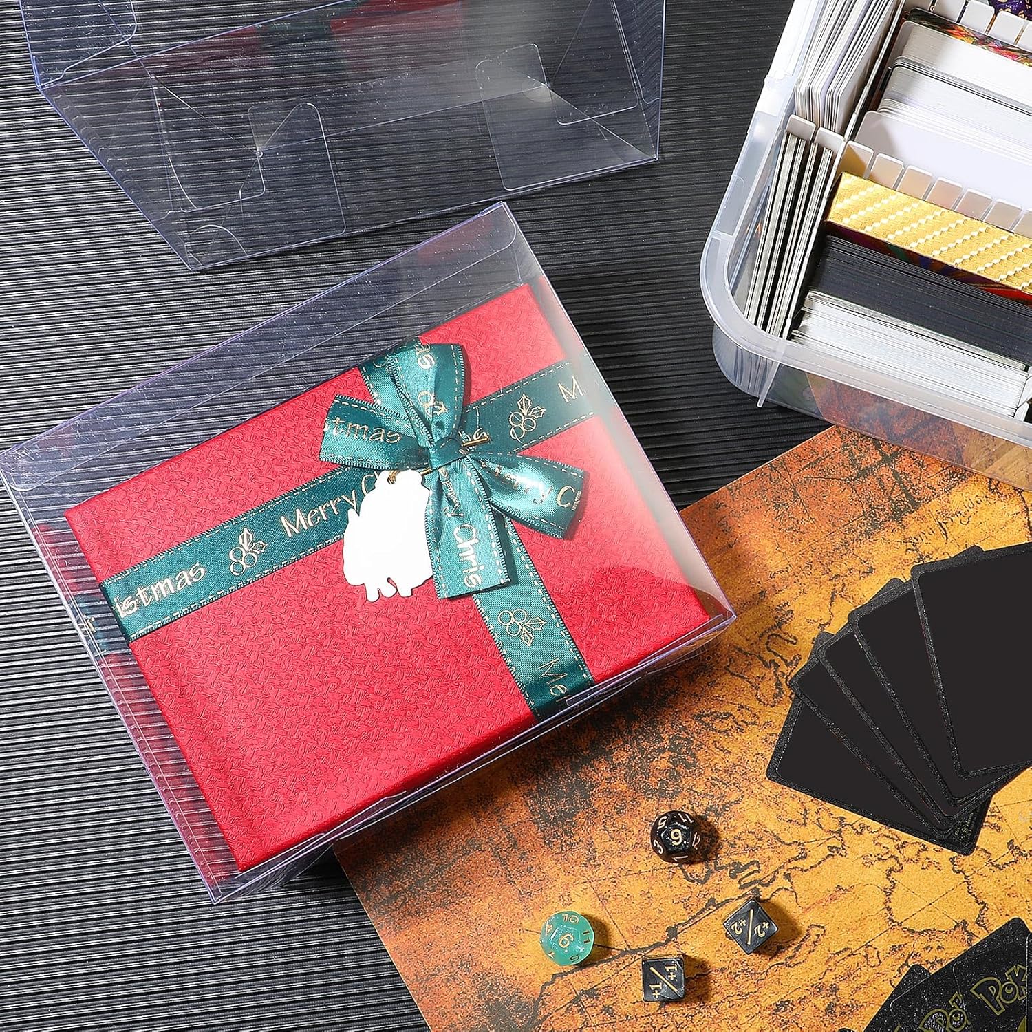 Yexiya 24 Pack Display Case Compatible with ETB Elite Trainer Box Protector Case, PET Plastic Cases Bulk 7.6 x 6.6 x 3.5 Inch 0.50mm Thick Clear Display Box for Collectors Gift Cards