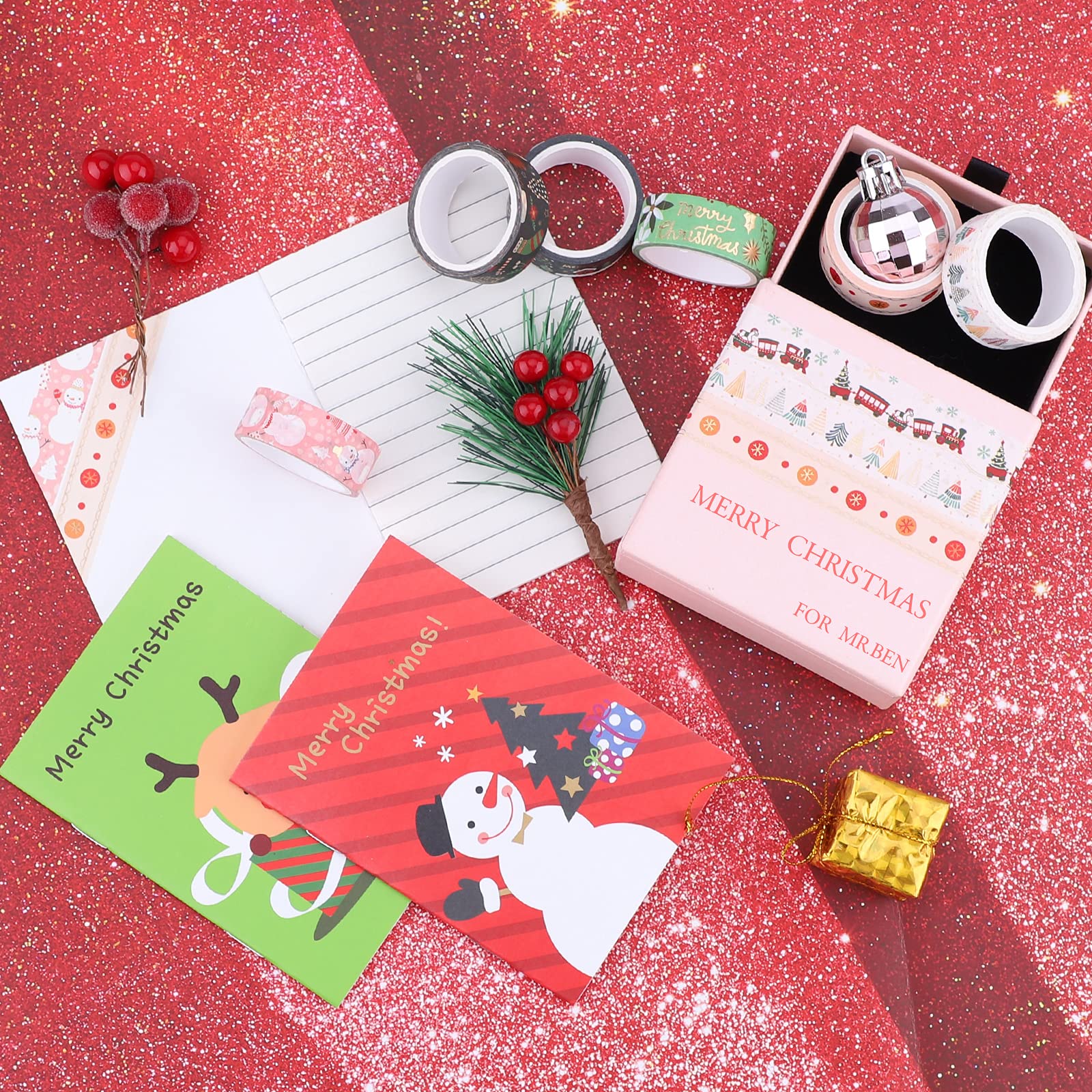 Lot De 8 Ruban Adhésif Décoratif Motifs Noël Bandes Washi Masking Tape Bricolage Scrapbooking, Chaque Rouleau 15mm X 10M - Bricolage