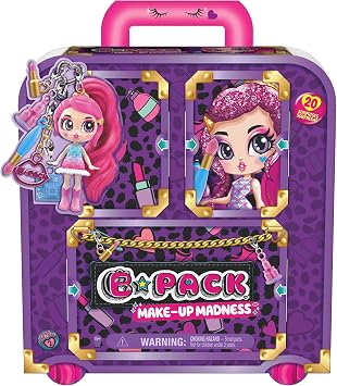B Pack, Make-up Madness Miss Cara Deluxe Color Change Doll, Accessories and Playset with 20 Surprises, Kids Toys for Girls Ages 5 and up