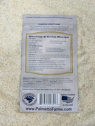 PALMETTO FARMS Stone Ground White Grits, 32 OZ