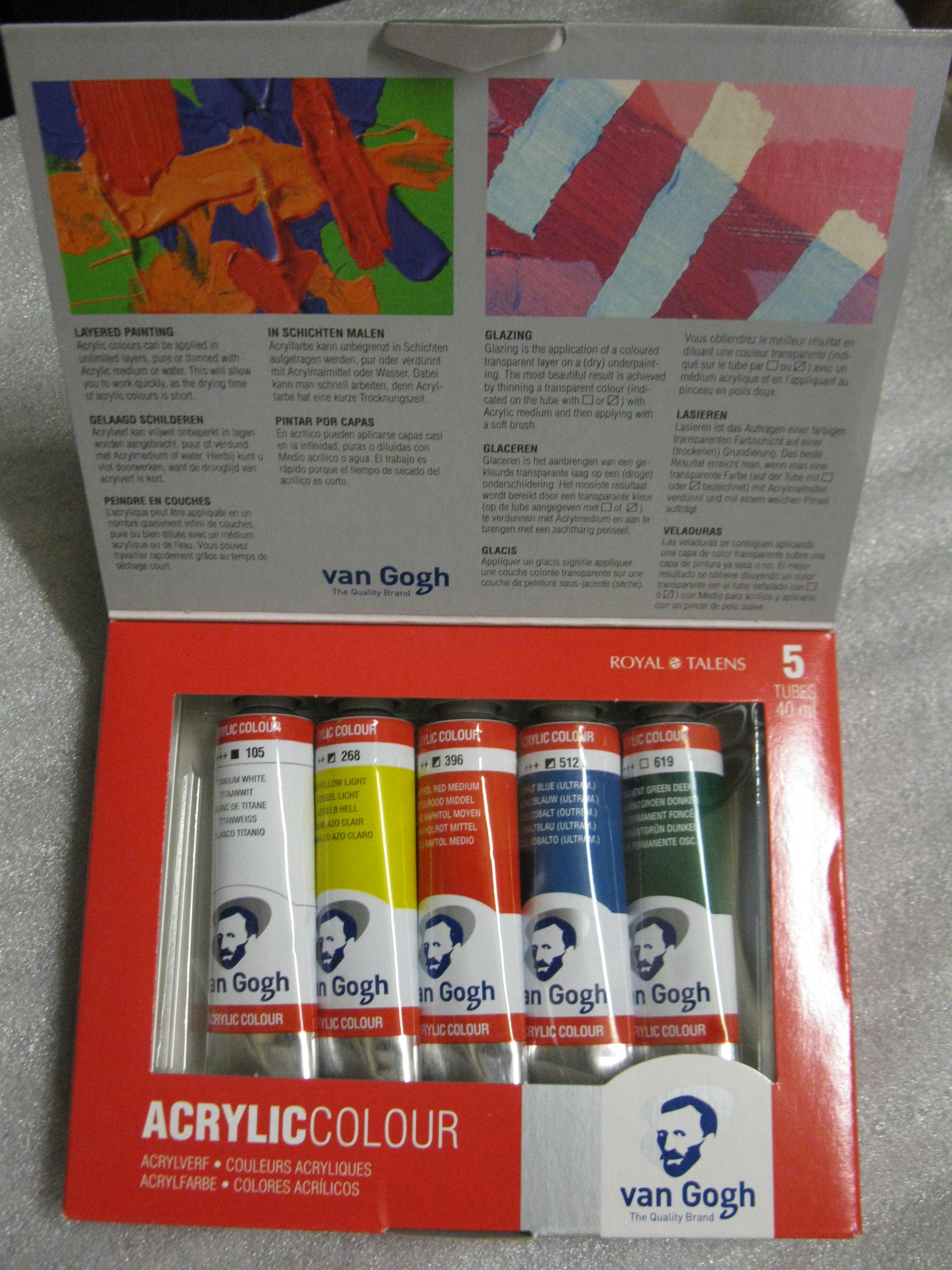 Van Gogh Red Acrylic Colour Starter Set | 5 X 40 Ml