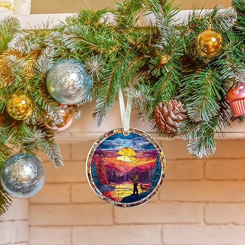 Miniatura 6 de Adorno de pesca  Adornos de pesca para árbol de Navidad, adornos de pescador  Regalos de pescador para hombres, amantes de los peces  Adorno de