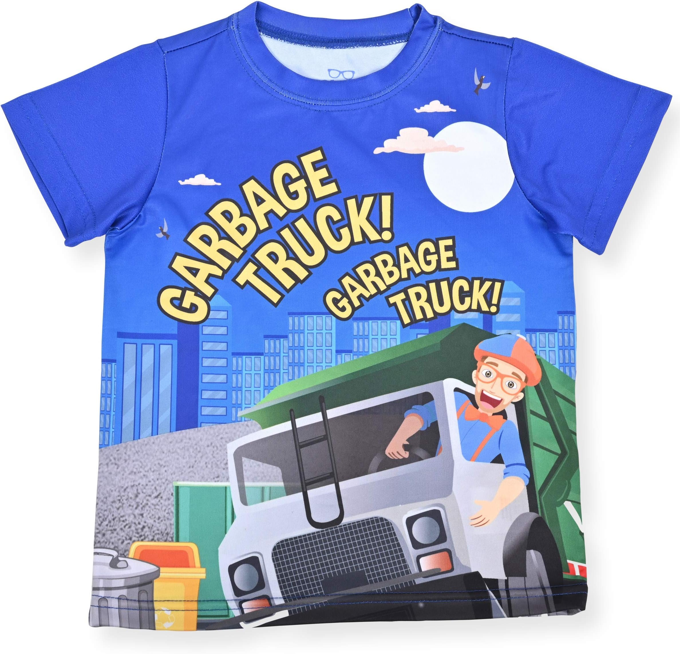 Blippi Boys’ Short Sleeve T-Shirt for Infant and Toddler – Blue/Orange