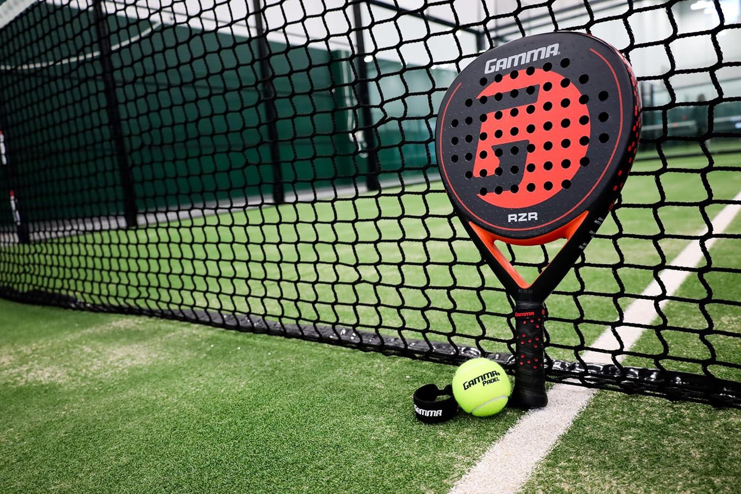 Gamma RZR Padel Racket – Teardrop Shape for Power & Control, Microbead Texture for Precision & Spin, Lightweight, Durable Racquet for Beginner to Intermediate Players