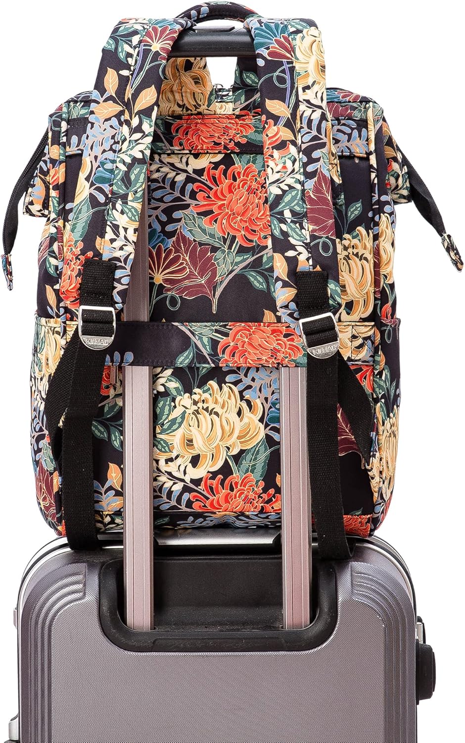 Kinmac Wide Open Style Laptop Backpack for Laptop Up to 15.6 Inch Men Women Travel Outdoor Backpack (Golden Chrysanthemum) - Image 3