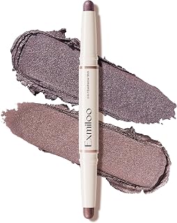 Exmiloo Double-Ended Cream Eyeshadow Stick, Mauve Taupe Shimmer | Waterproof Eye Shadow Stick, Shimmer Finish, Smooth Fingertip Application for Naturally Defined Eyes, Ideal for Mature Eyes