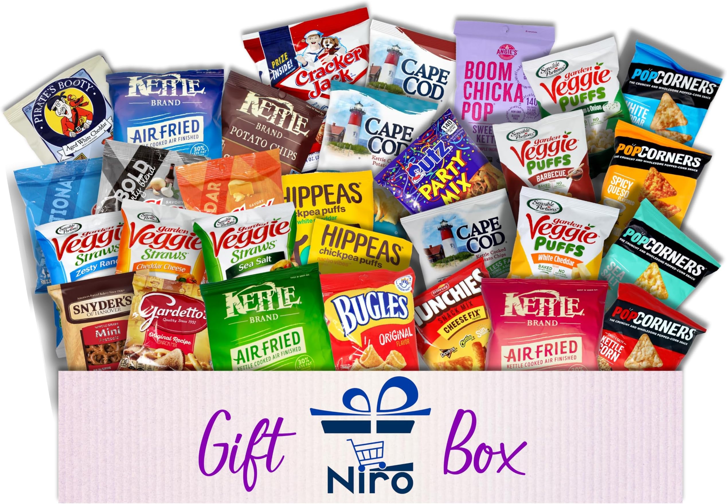Niro Mix Chips, Popcorn, and Snack Mix Assorted Packs | 35 Packs Variety | Assortment