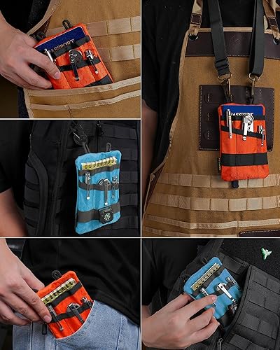 Miniatura 4 de VIPERADE VE1-P Organizador de bolsillo, organizador de bolsillo EDC para hombres, bolsa organizadora EDC para herramientas con 5 compartimentos de