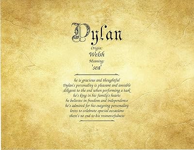 OLD PARCHMENT - Personalized ANY First Name Meaning Keepsake Print 8.5 x 11 | Artwork Home Decor Kids Room Brown 8.5 x 11 Inch