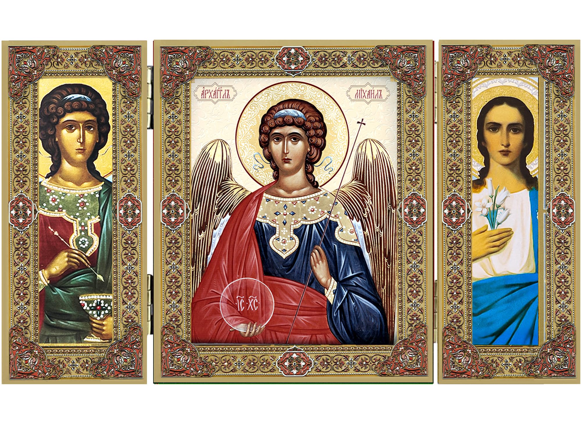Amazon.com: Needzo Archangel Michael Raphael Gabriel Icon Triptych