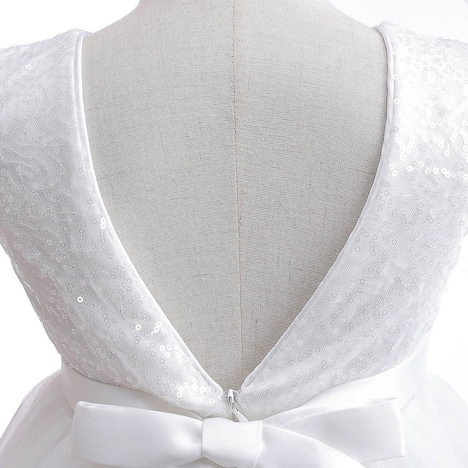 Robe Princesse Fille Maxi Tulle Pailletée – Élégante Robe D’Anniversaire, Cérémonie Ou Mariage Sans Manches 3-11 Ans