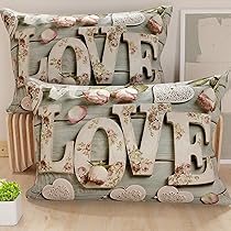 PETTI Artigiani Italiani – Coppia di Federe Cuscino 50×70 cm in Microfibra, Cuscini Arredo Camera da Letto, Divano, Salotto, Set 2 Fodere Copricuscino, Federa Shabby 318, 100% Made in Italy