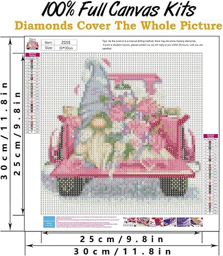 Miniatura 5 de Gnome Truck Diamond Painting Kits,5D Diamond Painting Kits for Adults Kids DIY Diamond Art Kits Full Round Drill Diamond Dots Painting with Diamonds