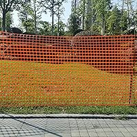 Vista 7 de Rollo de malla de plástico para valla de seguridad, 4 x 100 pies, 1 rollo con 100 bridas, red reutilizable temporal para valla de nieve, jardín