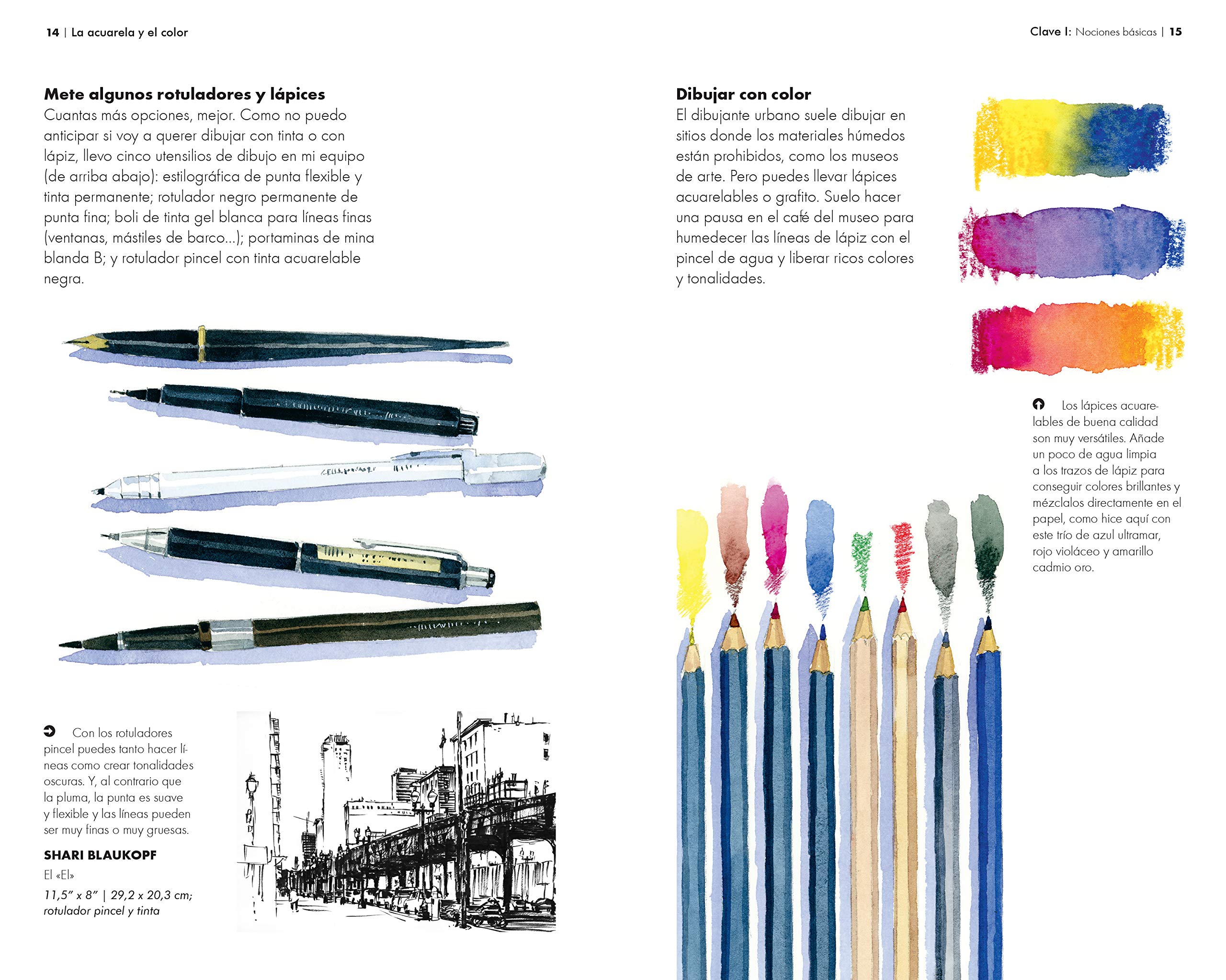 La Acuarela y El Color. Consejos y Técnicas de dibujo in situ