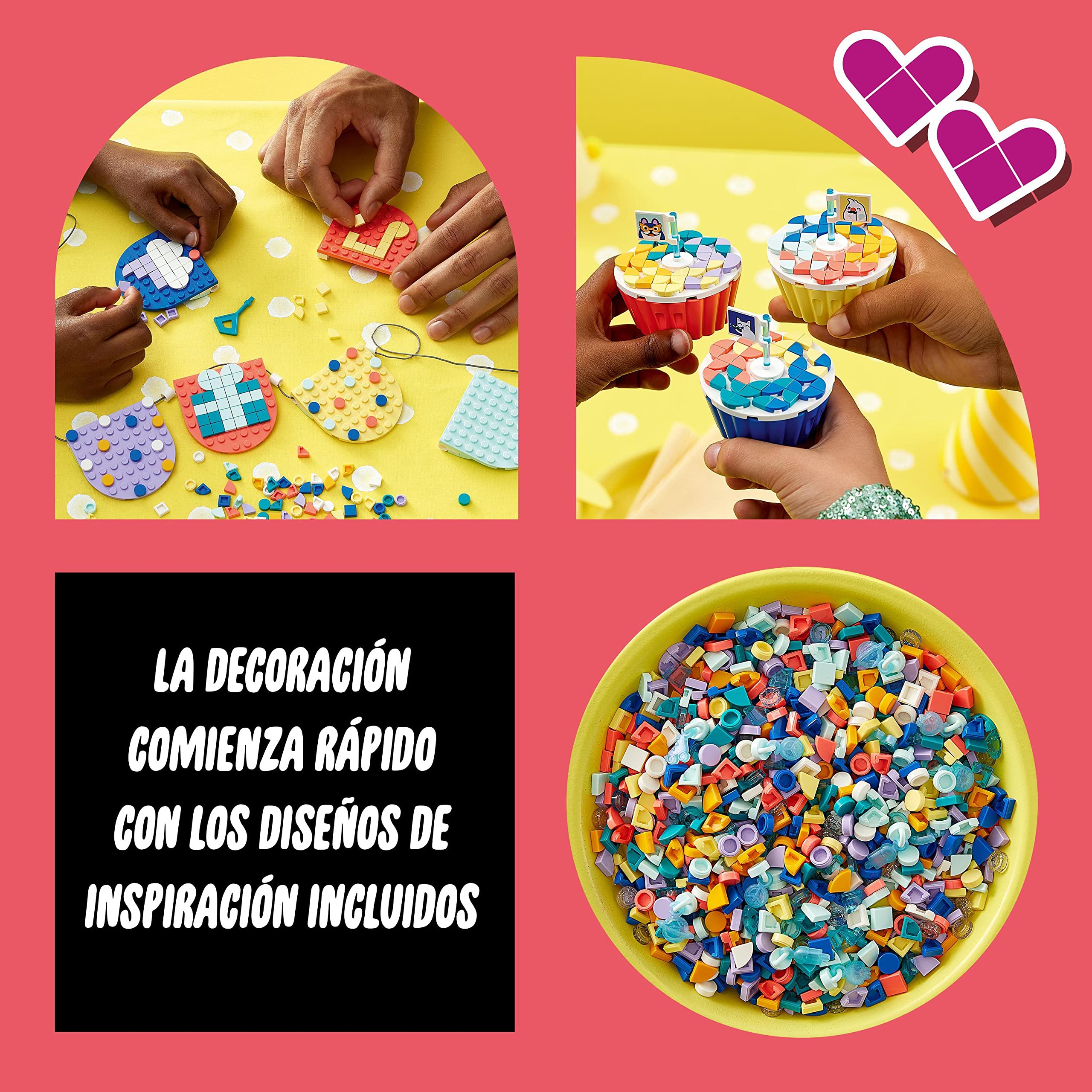 LEGO 41806 Dots Kit de Fiesta Definitivo, Juguete de Construcción con Cupcakes, Pulseras y Pegatinas para Fiestas Infantiles, Detalles de Cumpleaños para Niñas y Niños