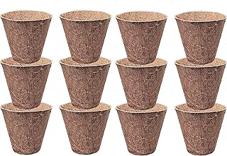 Deepthi 3-Inch Coco Coir Nursery Pots – Pack of 12 Biodegradable Seed St...