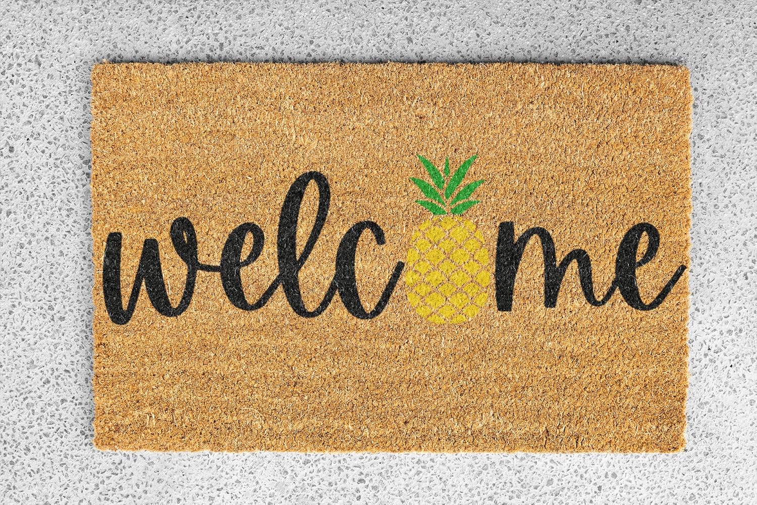 Generic Natural Coir Pineapple Doormat - Welcome Mat - Small (540 sq. inches) - Indoor/Outdoor - Non Slip - Low Pile - Machine Made - Hallway - Spot Clean Only