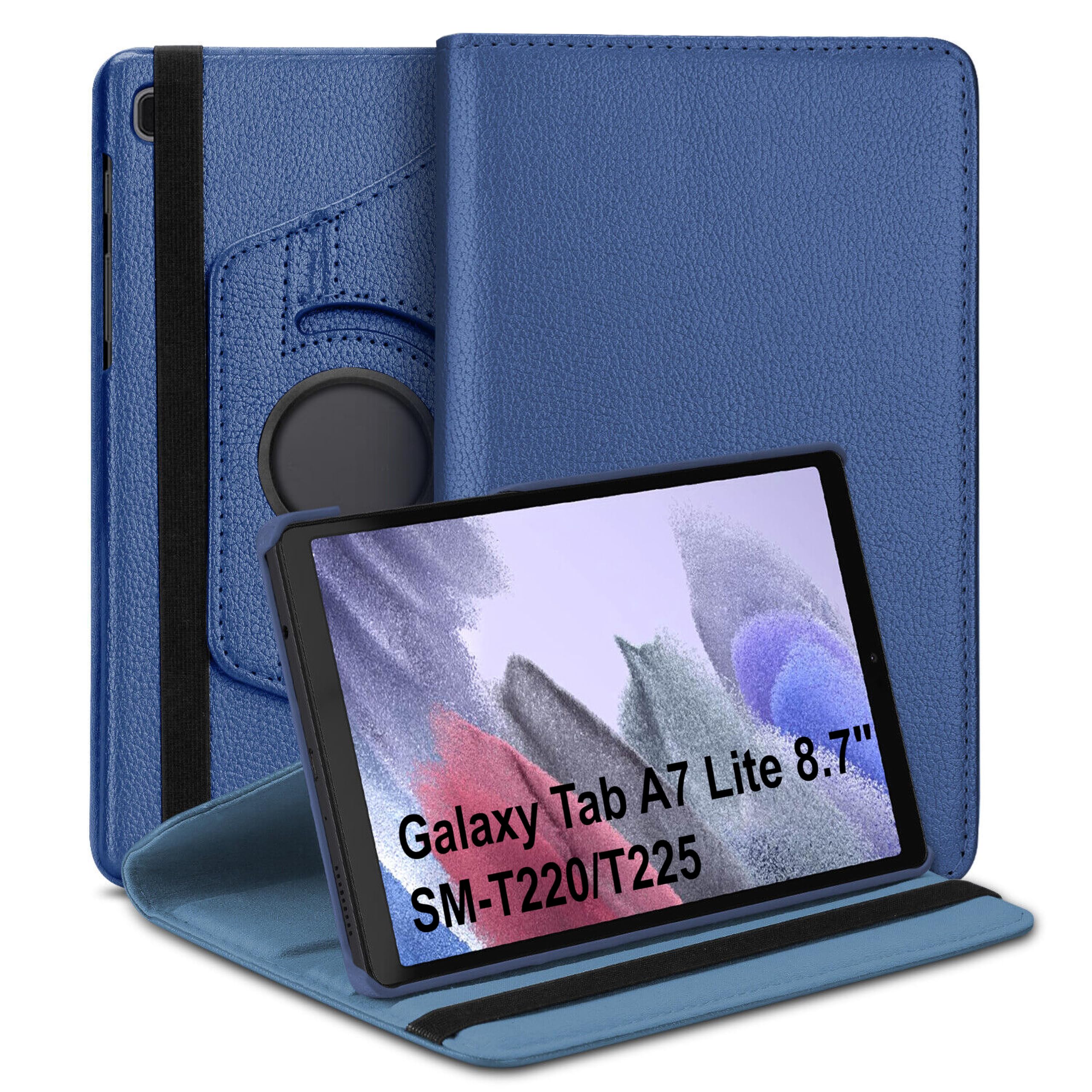 TGK Rotating Cover for Samsung Galaxy Tab A7 Lite Cover 8.7 Inch SM-T220/T225 (Dark Blue) 360 Degree Leather Stand Case (B09F9TKJL8) Amazon Price History, Amazon Price Tracker