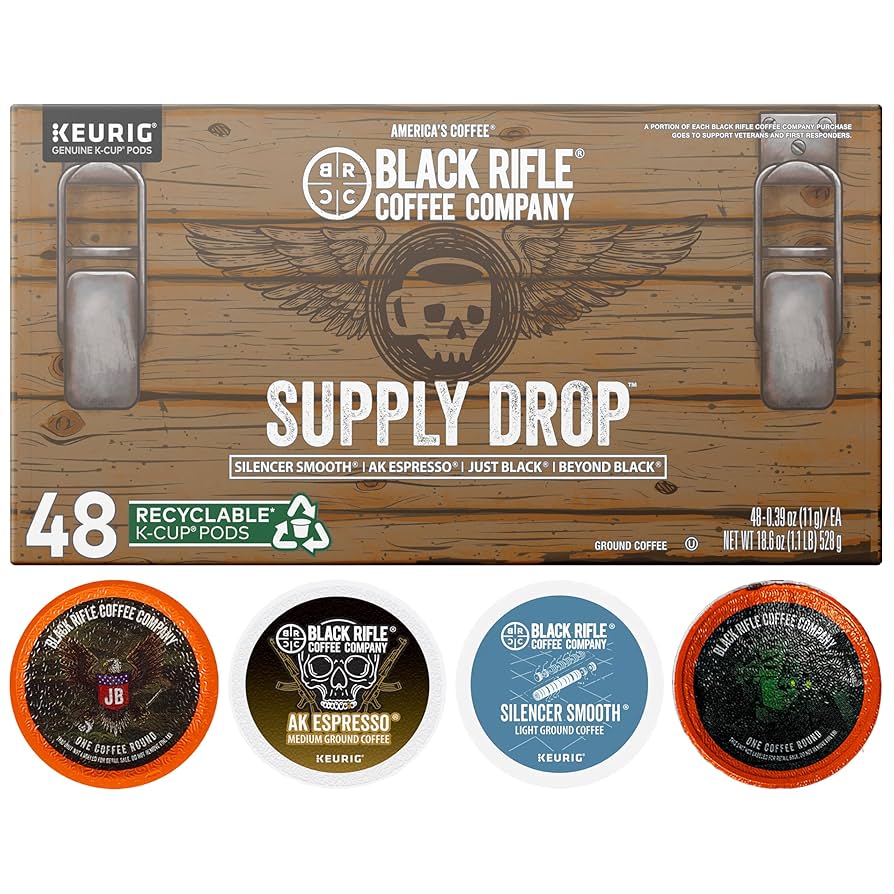 ブラックライフルコーヒー キューリグ 48個 k-cup バラエティ パック Amazon.com: Black Rifle Coffee Company Supply Drop Variety