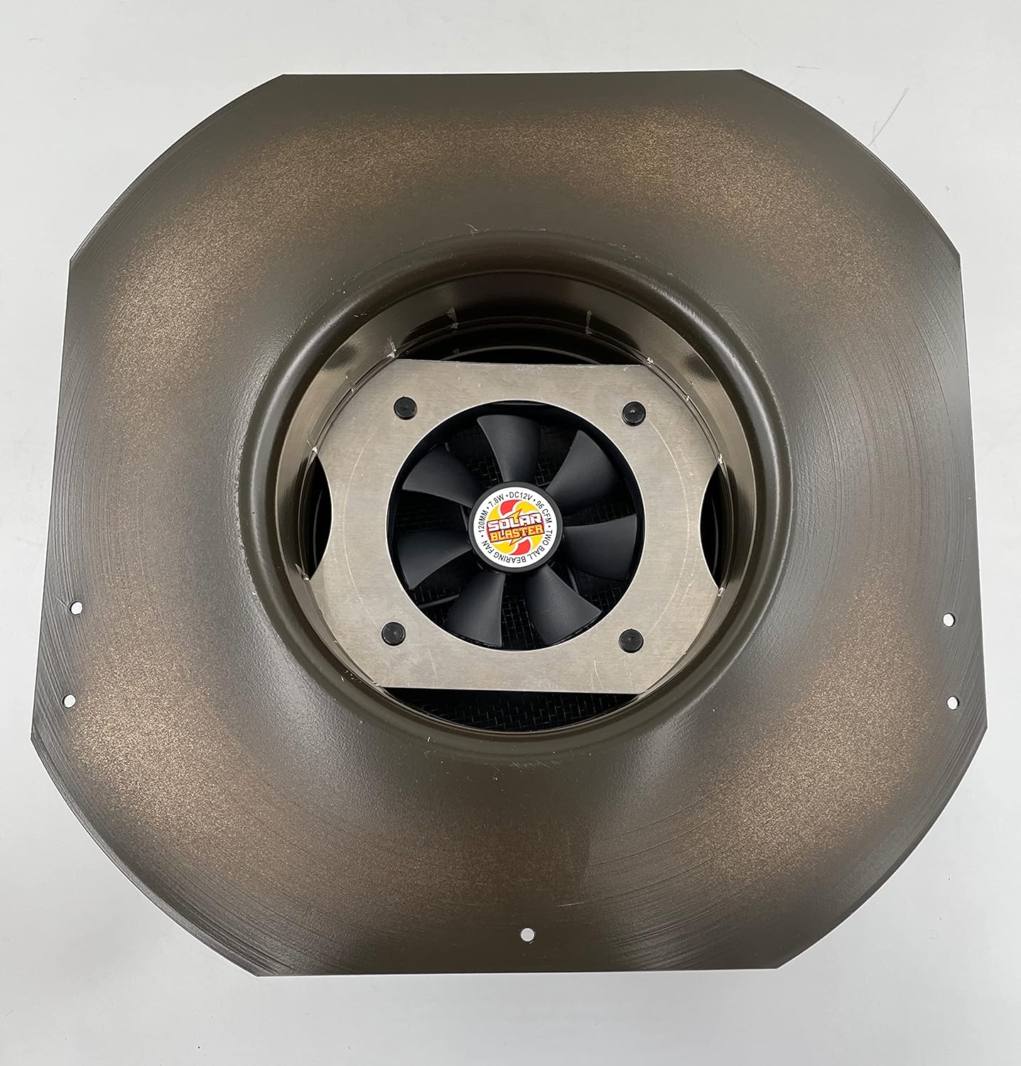 Solar Mega RoofBlaster 2.0 with Brown Vent | Solar Attic Vent | Solar Roof Vent | Solar Roof Attic Fan | New & Improved Design
