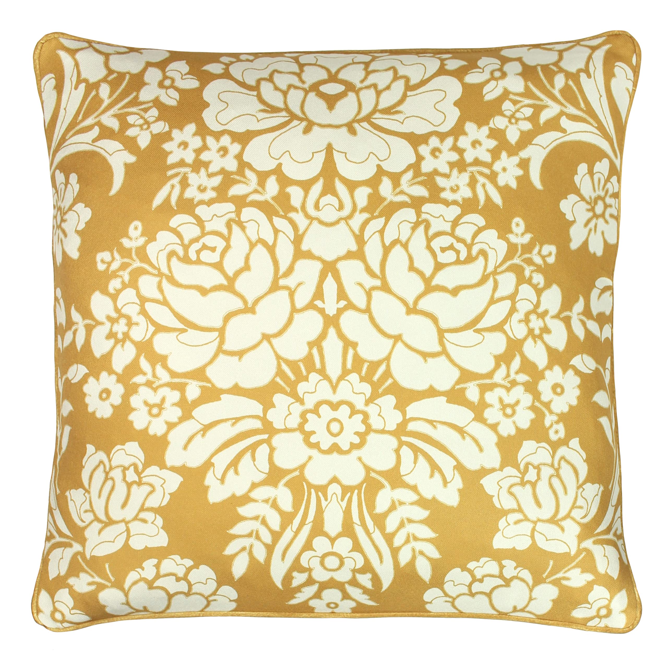 Paoletti Melrose Floral Piped Feather Filled Cushion from B&Q