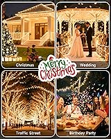 Vista 8 de Luces de Cadena LED de 165 Pies 500LED, Luces de Hadas Estrelladas LED, Luces de Cadena Parpadeantes Luces Decorativas con 8 Modos con Enchufe