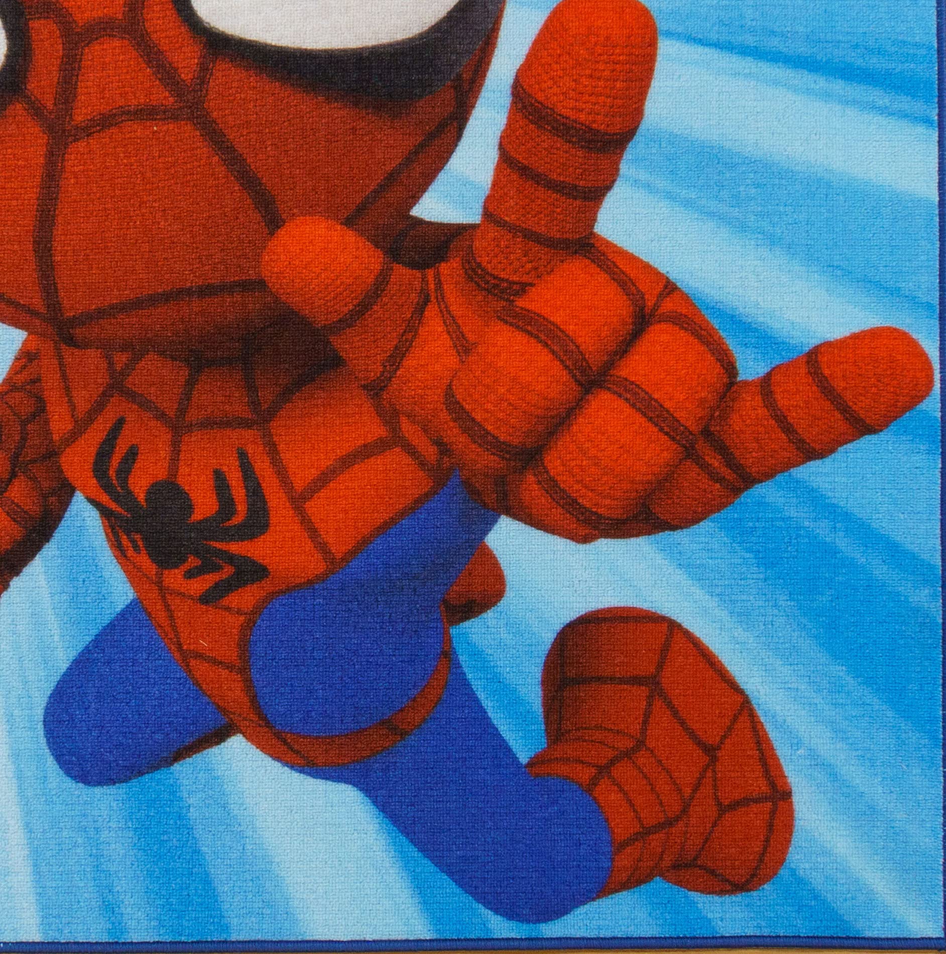 Gertmenian Kids Playroom & Game Room Carpet | Marvel Spidey and Amazing Friends Childrens Rug | Kids Home Decor, Perfect Area Rug for Boys & Girls Playroom, Bedroom | 54x78 Large, Cyan Blue, 19431