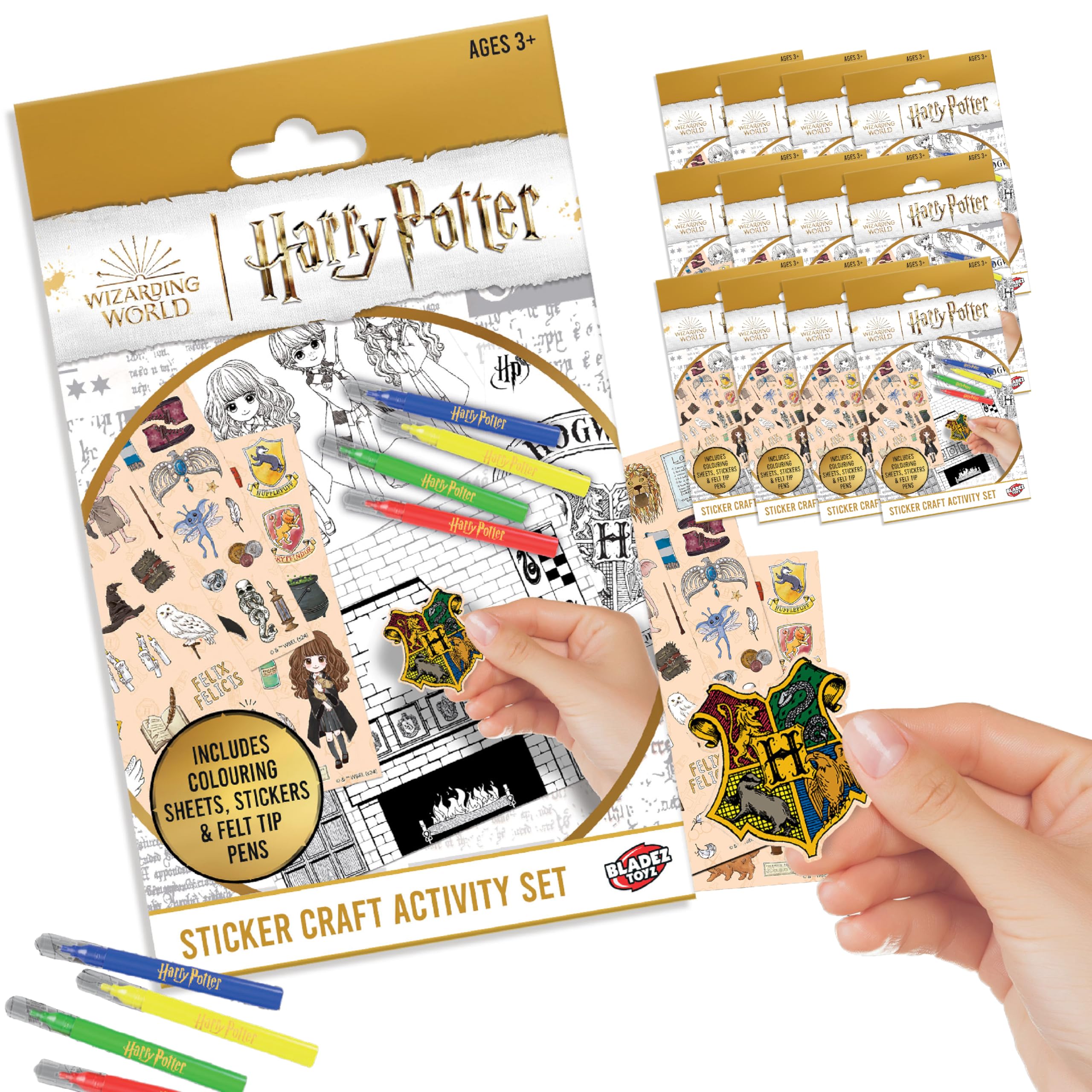 Harry Potter by Bladez Toyz Sticker Set including 50+ Stickers, 12 Pack-Magical Fun for Kids Stickers for Children