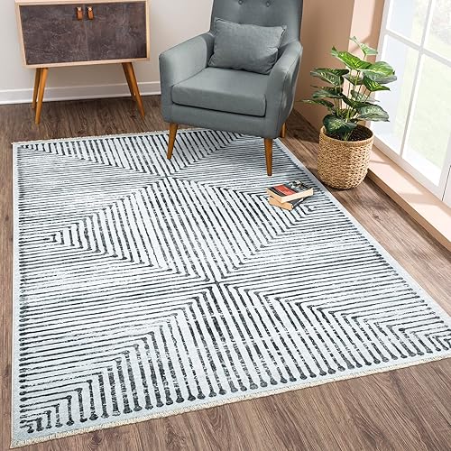 Miniatura 22 de Bloom Rugs - Alfombra caminera Caria lavable, antideslizante, de 3,05 m, color marfil/gris/caramelo tradicional, para entrada, pasillo, baño
