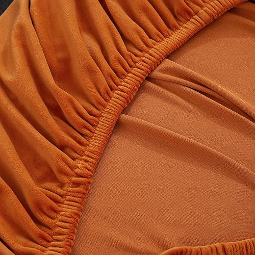 Miniatura 7 de Funda para sofá cama sin brazos, funda de futón, de terciopelo, elástica, de elastano, plegable, sin reposabrazos, protector de muebles (terciopelo