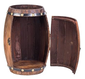 Amazon.co.jp: 木製樽型ヴィンテージ装飾ワイン収納ラック