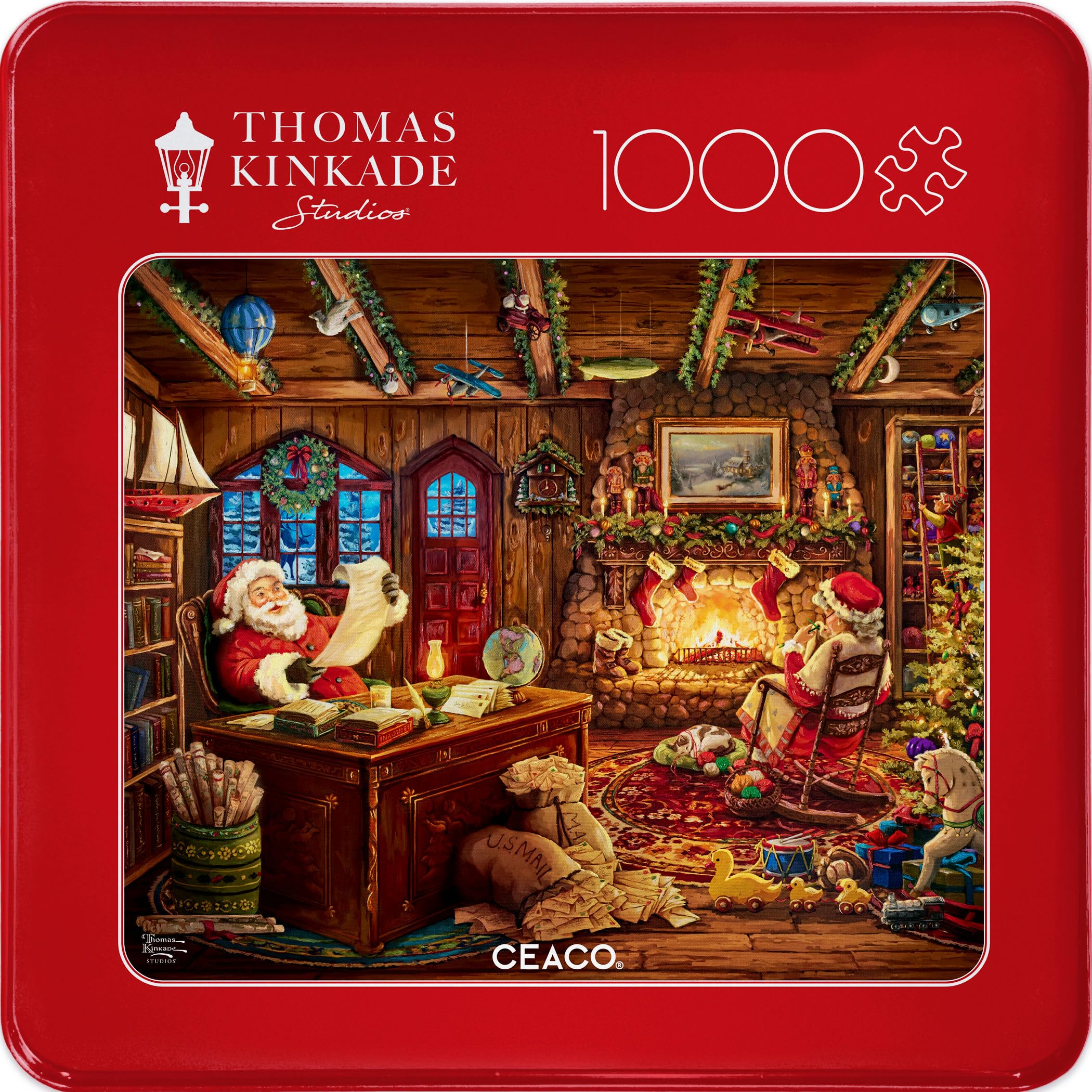 Amazon.com: Buffalo Games Collector Tin Jigsaw Puzzle - Santa