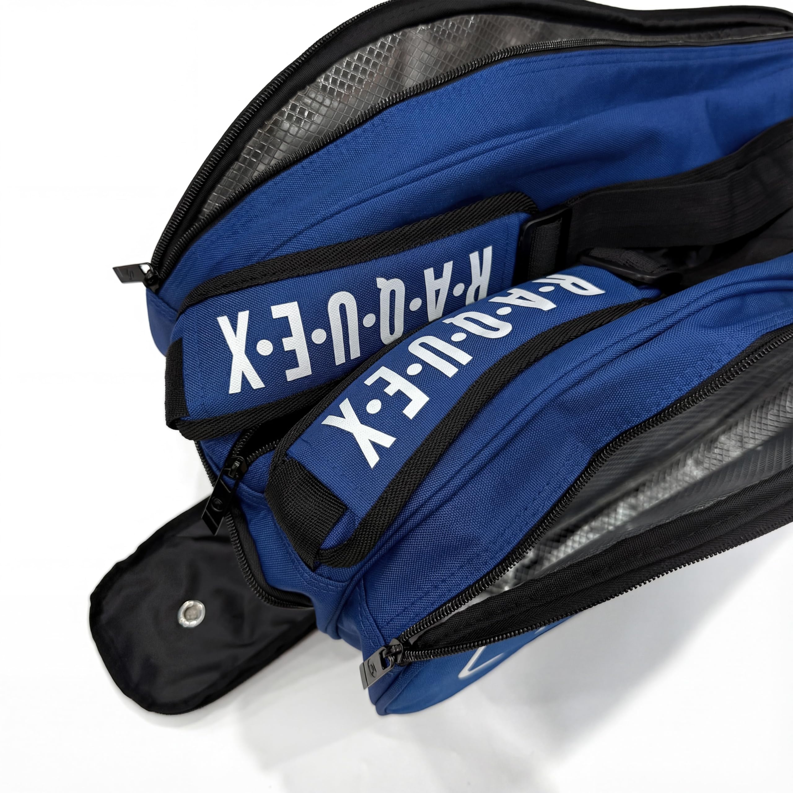 Raquex Engage 2 - Borsa per racchette da paddle (nero o blu) - Maniglia per il trasporto + doppia tracolla (stile zaino) - Fodera termica, scomparto per scarpe, scomparto centrale