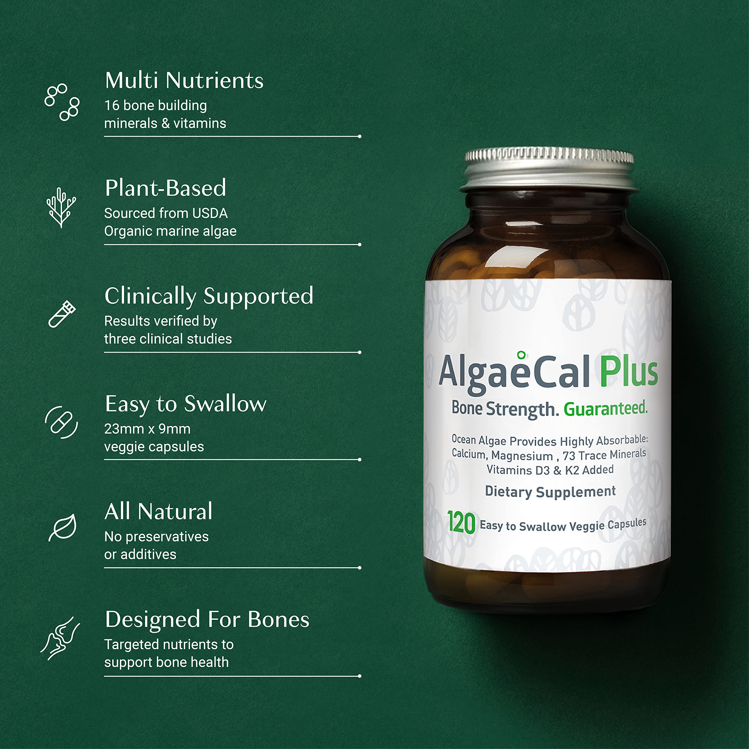 Buy Limited TIME Offer AlgaeCal Plus Calcium Supplement, Natural PlantBased with Vitamin D3