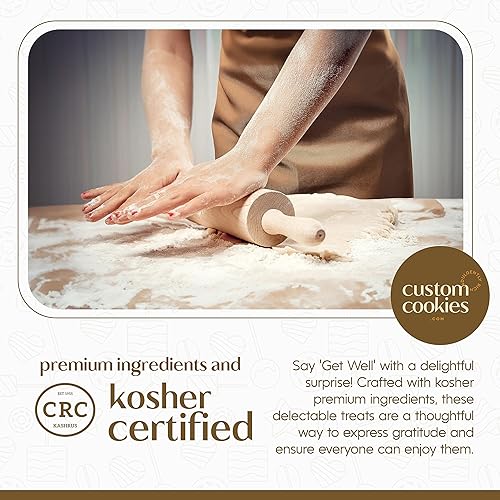 Miniatura 15 de Cesta de regalo gourmet floral de agradecimiento | 2 galletas grandes de azúcar de vainilla de 2.5 x 4.5 pulgadas, paquete variado de bocadillos