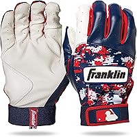 Franklin Sports MLB Digitek Camo Youth Batting Gloves - Premium Leather Grip, Tri-Curve Fit for Baseball & Softball