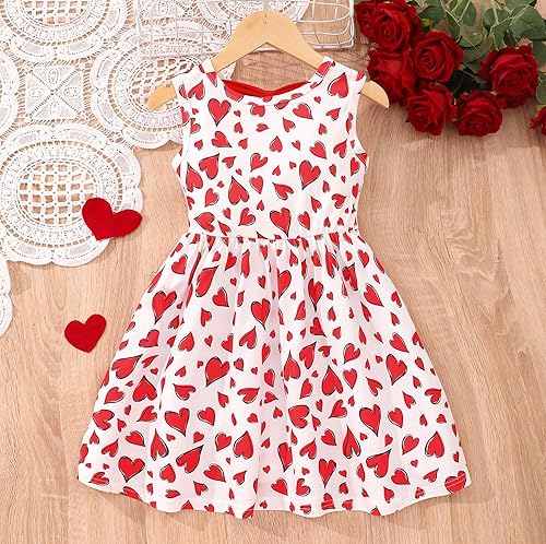 Miniatura 2 de Popshion Vestidos de verano para niñas con estampado de leopardo, vestido con lazo en la espalda, ropa de dinosaurio, sin mangas, para niños