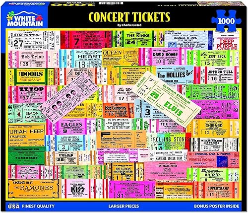 White Mountain Puzzles - Entradas para conciertos - Rompecabezas de 1000 piezas