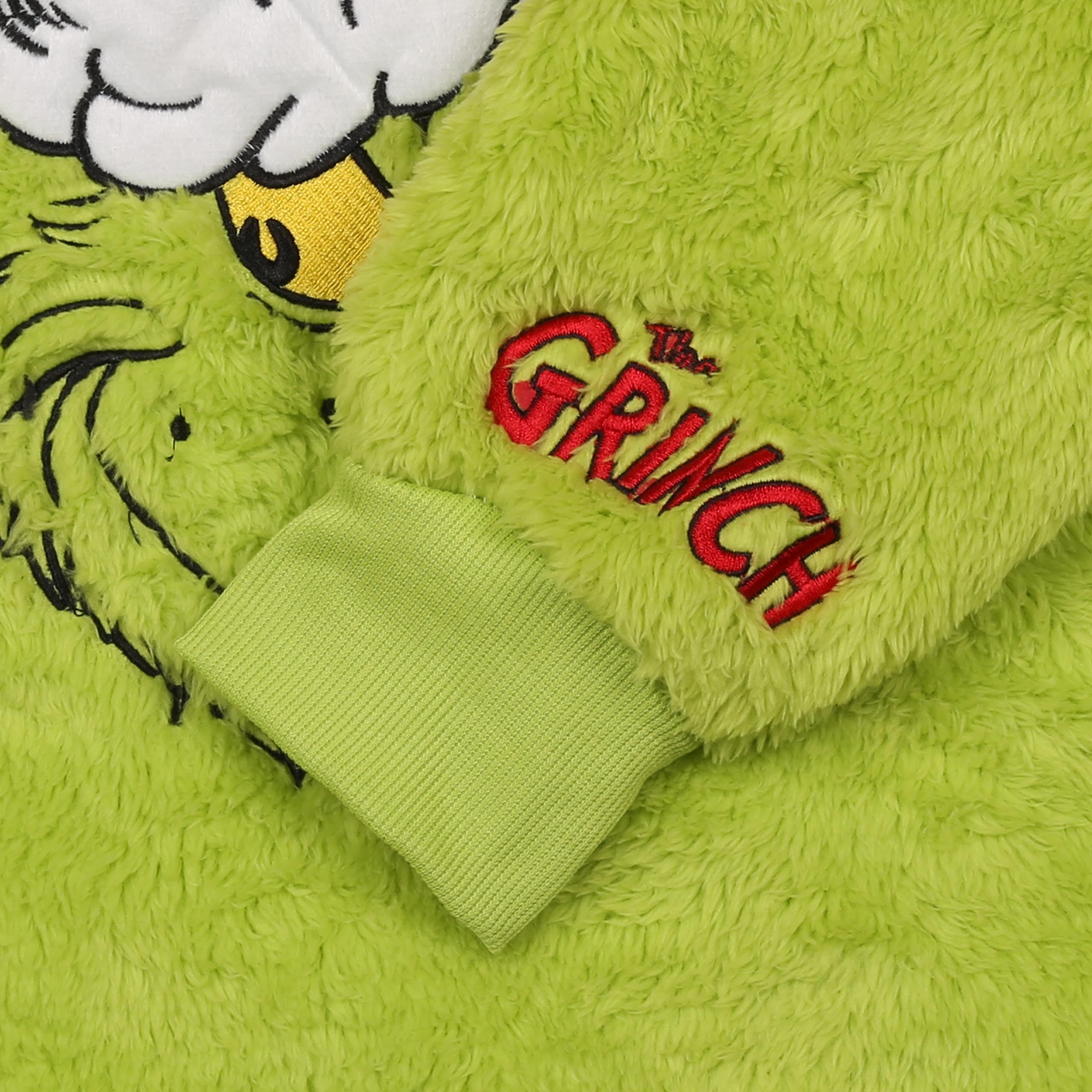 Grinch DAMSKA bluza z kapturem SNUDDIE – Świąteczny SZLAFROK Oversize