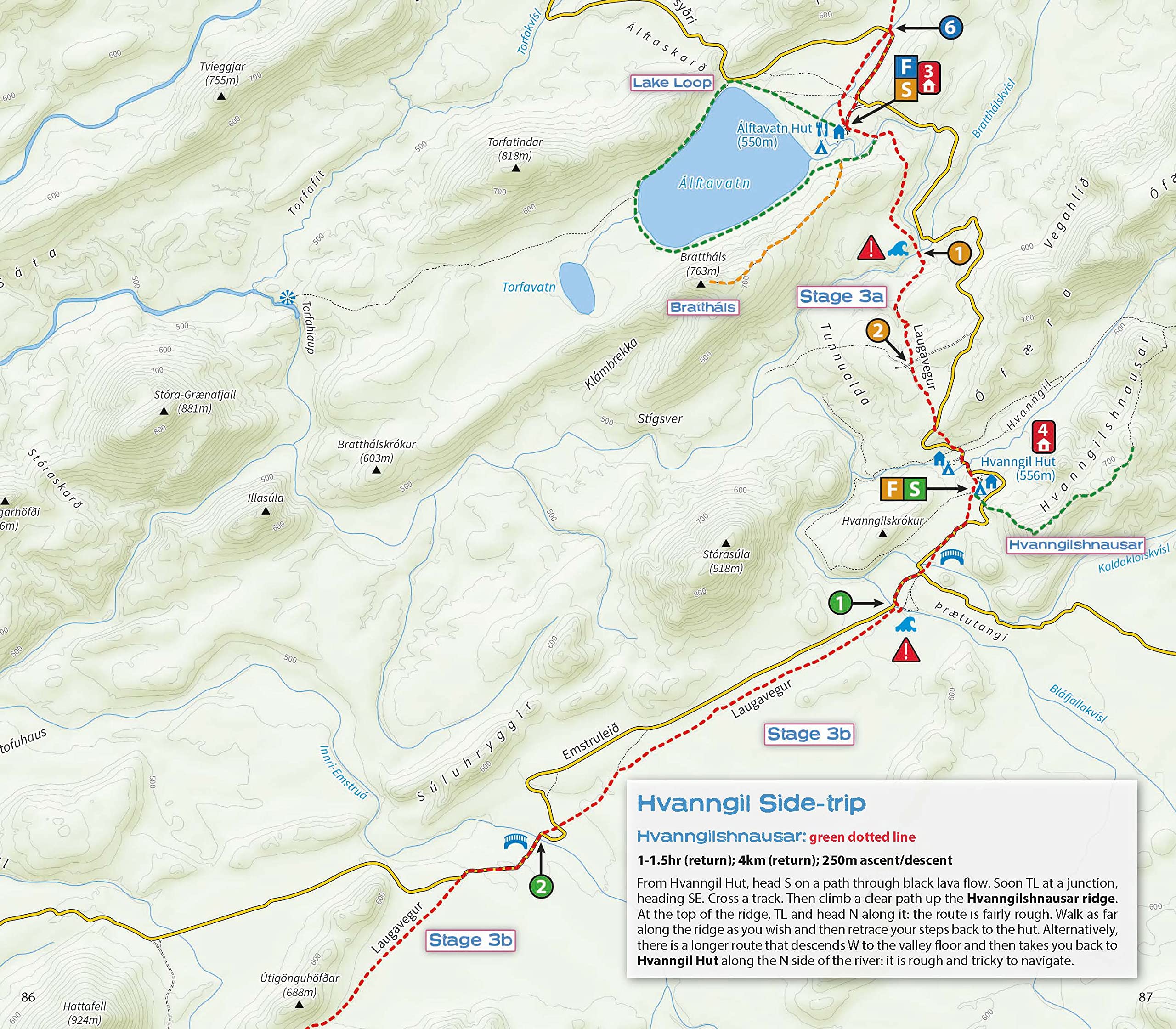Trekking Iceland's Laugavegur Trail: Two-way Guide: 1:40k Mapping, 14 Differ (Knife Edge guidebooks)